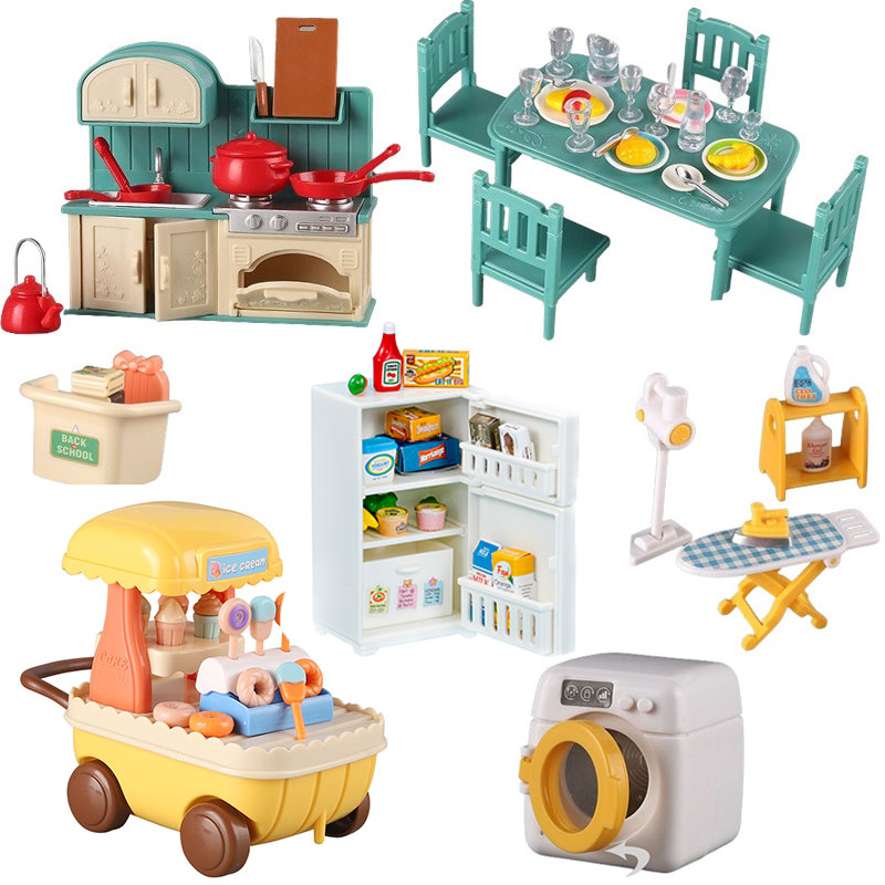 Baby Clothing Washing Machine - Set Perabot Rumah Boneka Kamar Mandi/Dapur/Kulkas/Mesin