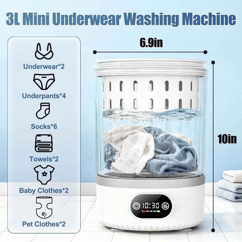 Mesin Cuci Mini 3L, 3 in 1 Por - Baby Clothing Washing Machine ulasan dan harga