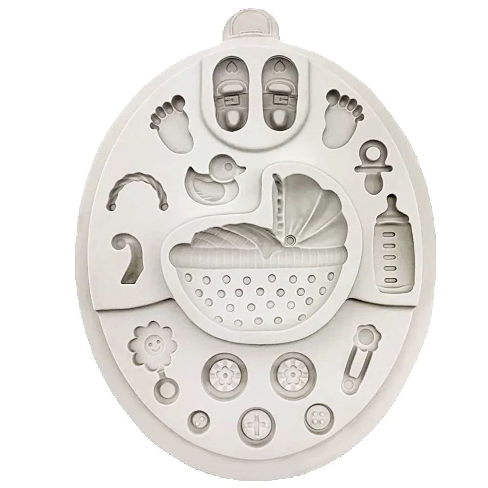 Cetakan Fondant Silikon Seri B - Baby Clothing Yellow ulasan dan harga